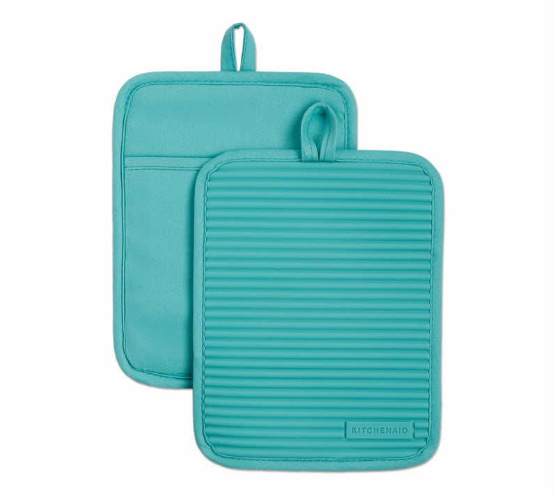 KitchenAid Ribbed Soft Silicone Pot Holder 2 Pack-Set — View 34