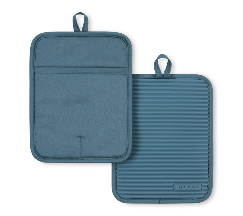 KitchenAid Ribbed Soft Silicone Pot Holder 2 Pack-Set — View 43