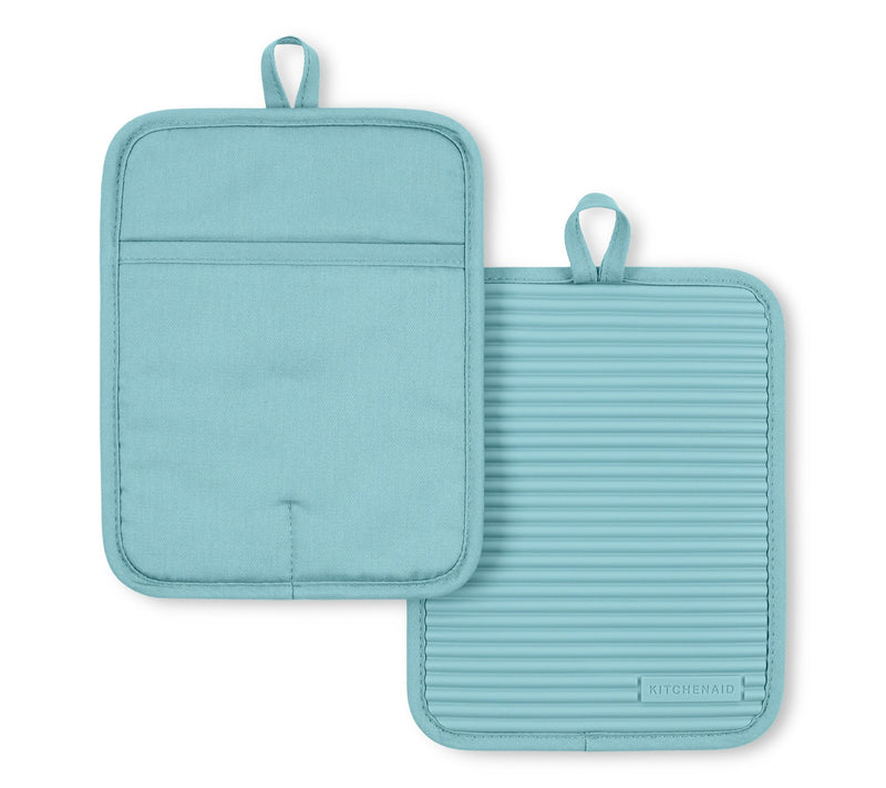 KitchenAid Ribbed Soft Silicone Pot Holder 2 Pack-Set — View 46