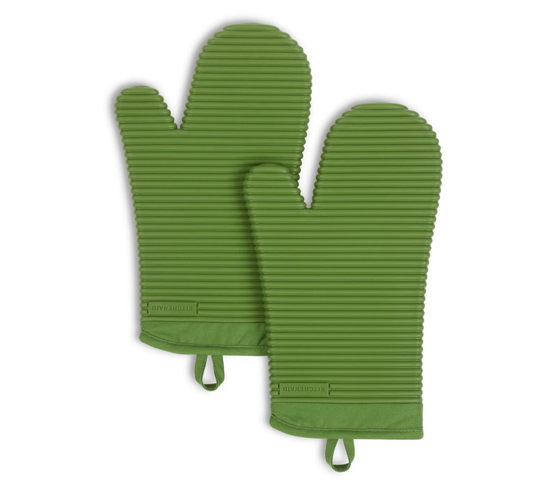 KitchenAid Ribbed Soft Silicone Oven Mitt 2 Pack-Set — View 35