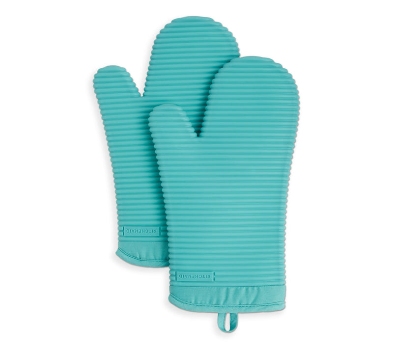KitchenAid Ribbed Soft Silicone Oven Mitt 2 Pack-Set — View 36