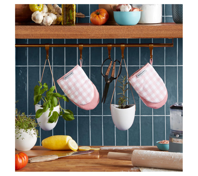 KitchenAid Gingham Mini Oven Mitt 2-Pack Set — View 4
