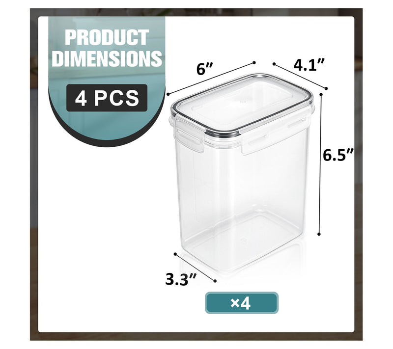 Sorbus Airtight Food Storage Containers with Lids 4-Pack — View 3