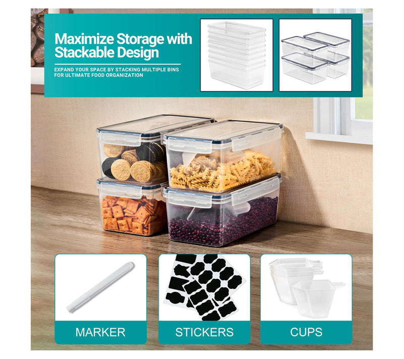 Sorbus Large Airtight Food Storage Containers with Lids 4-Pack — View 5