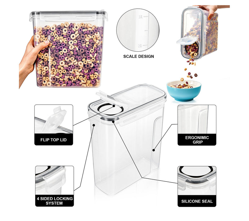 Sorbus 6-Pack Food Storage Dispensers with Airtght Lids — View 4