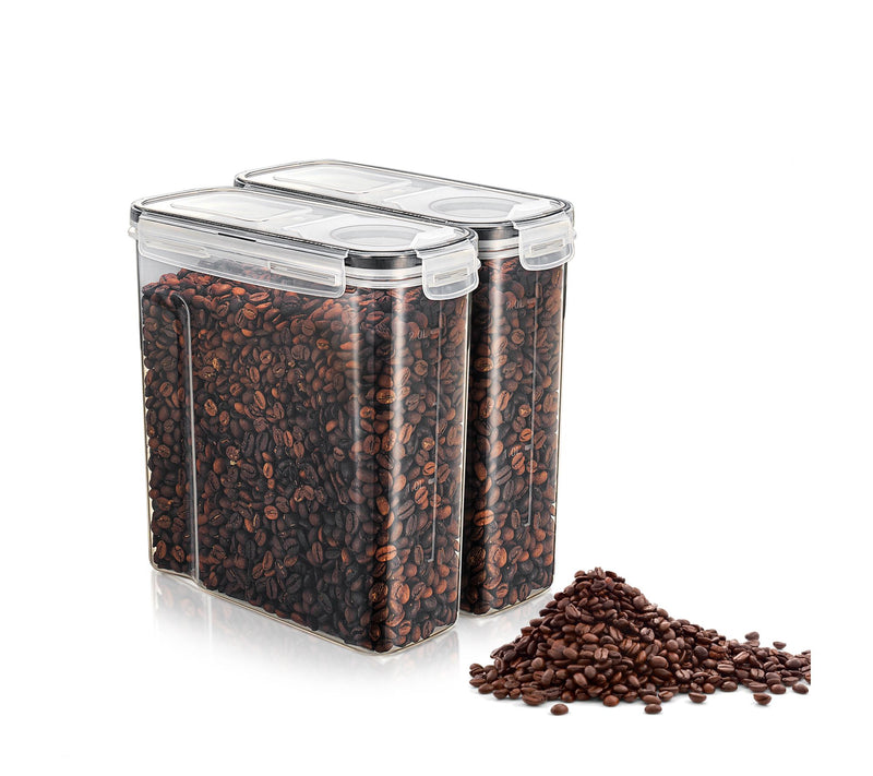 Sorbus Airtight Coffee Bean St orage Set Clear Plastic 2-Pack — Main view