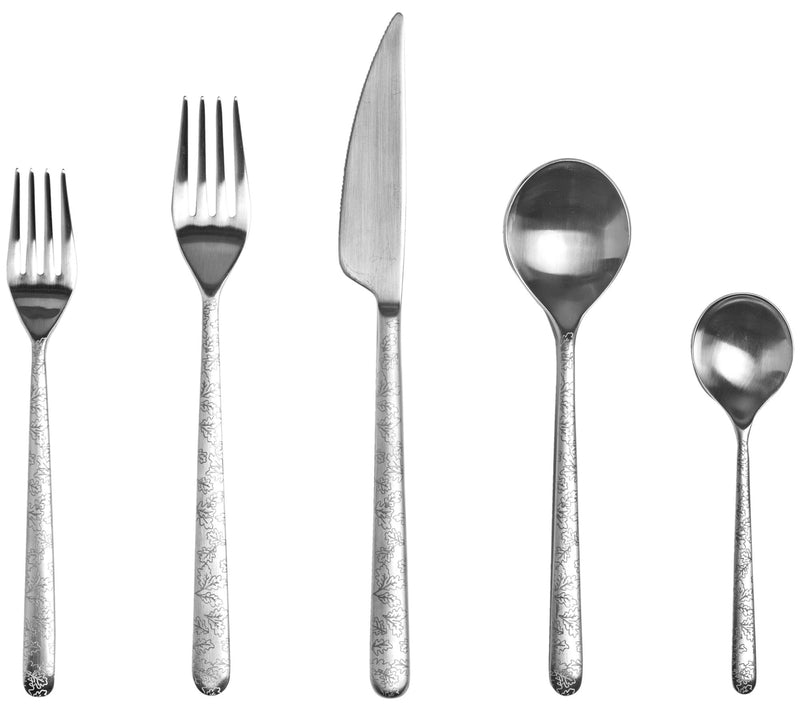 Mepra 5 Pc Linea Ice Leaves Flatware Set — Main view