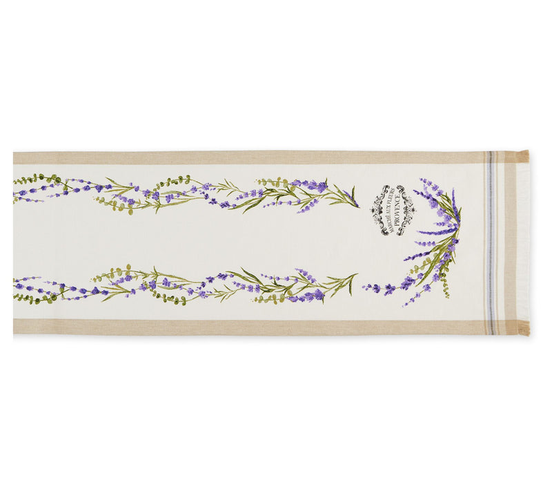 Design Imports Lavender Garland Embellished Table Runner — View 5