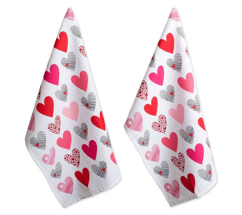 Design Imports Hearts Collage Printed Kitchen Towels Set of 2 — View 6