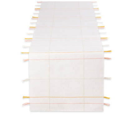 Design Imports Sunbeam Stripes Rib Table Runner