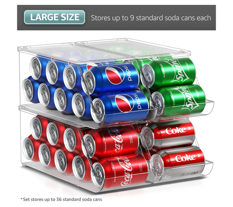 Sorbus 4 Pack Soda Can Organizer - 12 Can DrinkDispenser — View 5