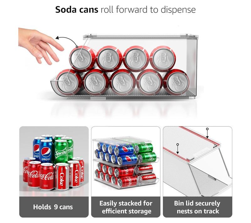 Sorbus 4 Pack Soda Can Organizer - 12 Can DrinkDispenser — View 3