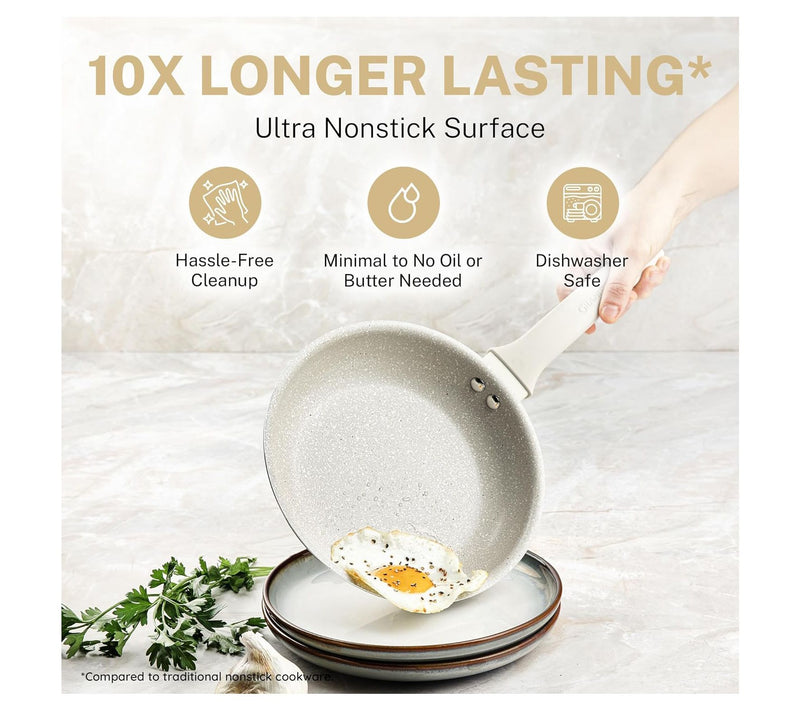 Granitestone Desert Beige 4 QT Nonstick Jumbo Cooker with Lid — View 4
