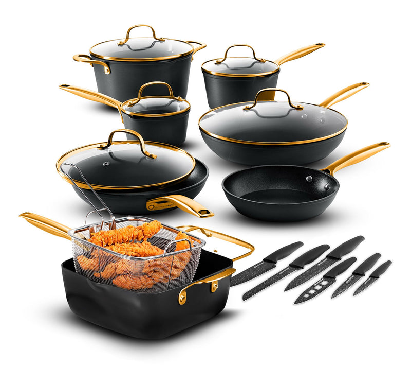 Granitestone Armor Max Gold 20 Piece Cookware and Bakeware Set — Main view
