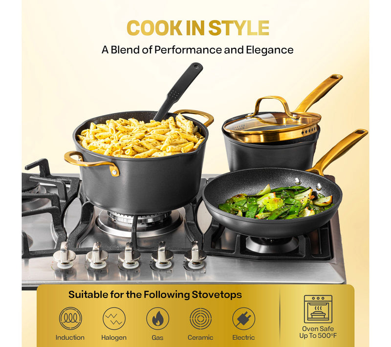 Granitestone Armor Max Gold 20 Piece Cookware and Bakeware Set — View 4