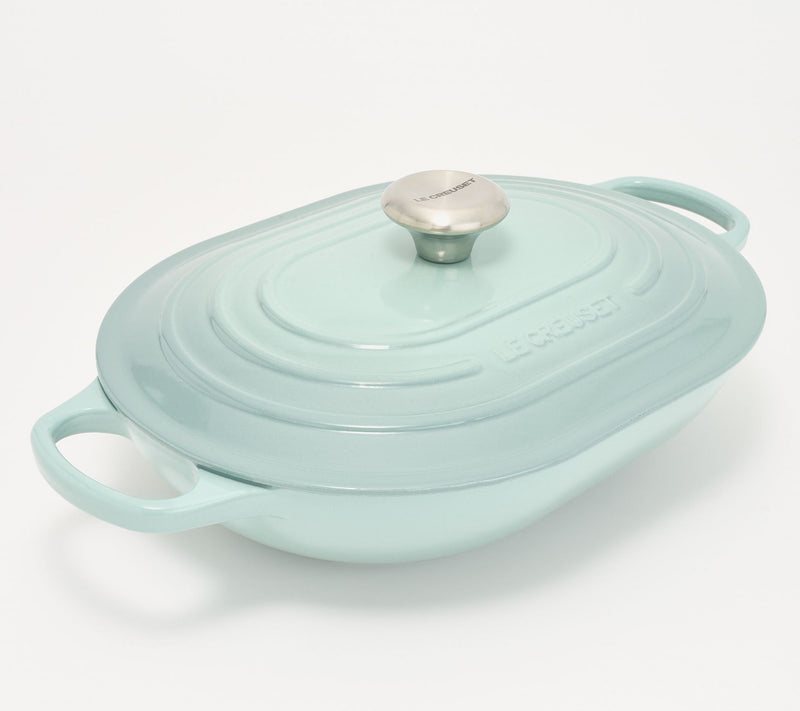 Le Creuset 3.75-qt Signature Cast-Iron Oval Casserole w/Lid — View 12