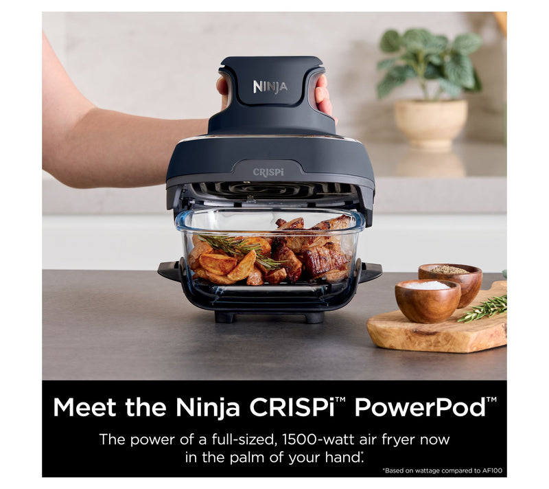 Ninja Crispi 4- in-1 Portable G lass Air Fryer Cooking System — View 4