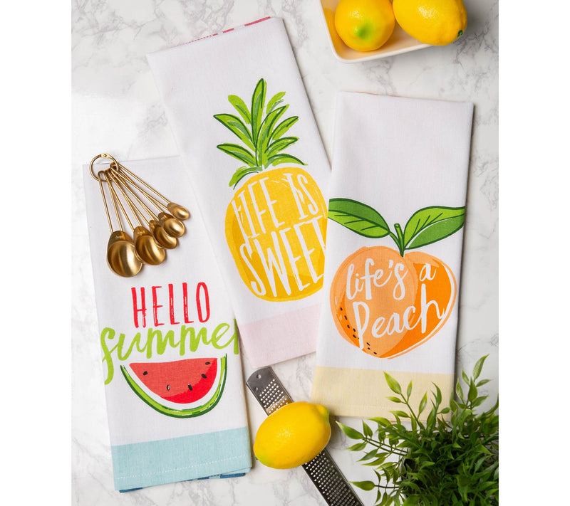 Design Imports Set/3 Hello Summer Kitchen Towels — View 3