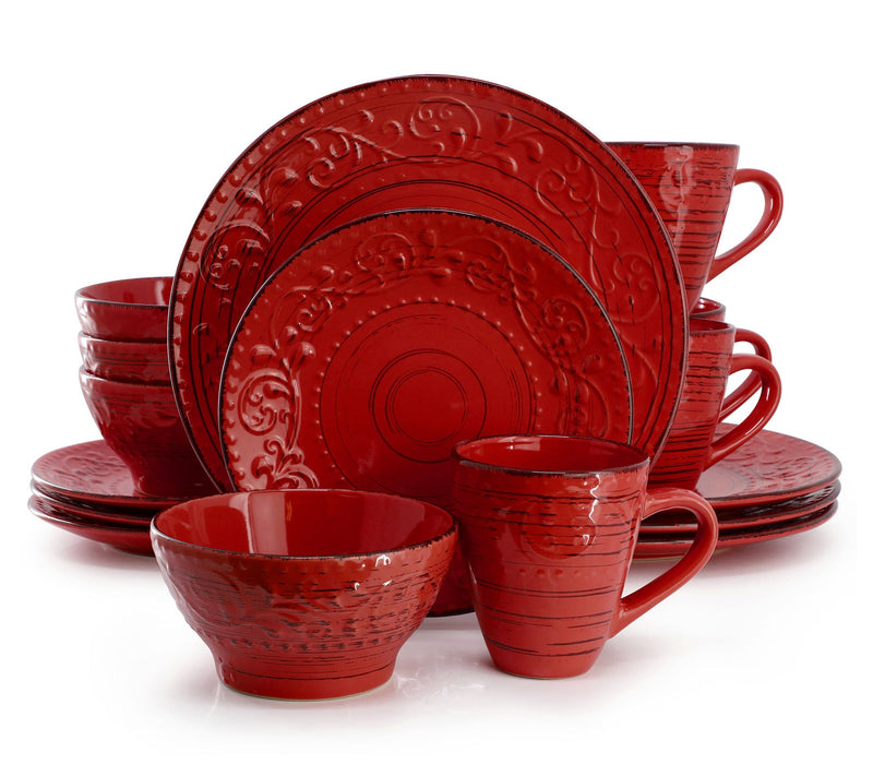 Elama Malibu 16-Piece Dinnerware Set — View 9