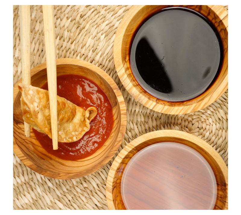 RSVP Olive Wood Dipping Bowl — View 4