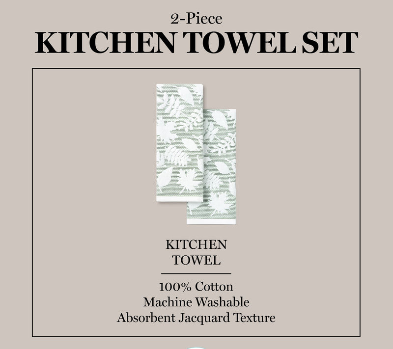 MARTHA STEWART Harvest Leaves Kitchen Towel 2-Pack Set — View 6