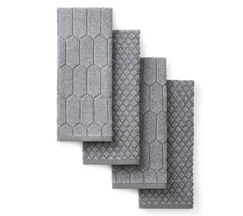 MARTHA STEWART Honeycomb Chambray Kitchen Towel4-Pack Set — View 12