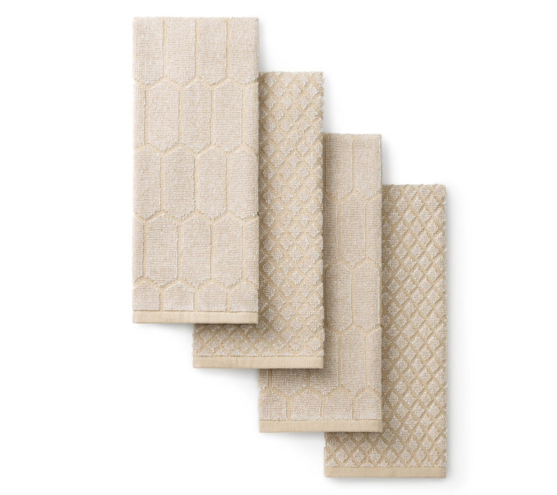 MARTHA STEWART Honeycomb Chambray Kitchen Towel4-Pack Set — View 13