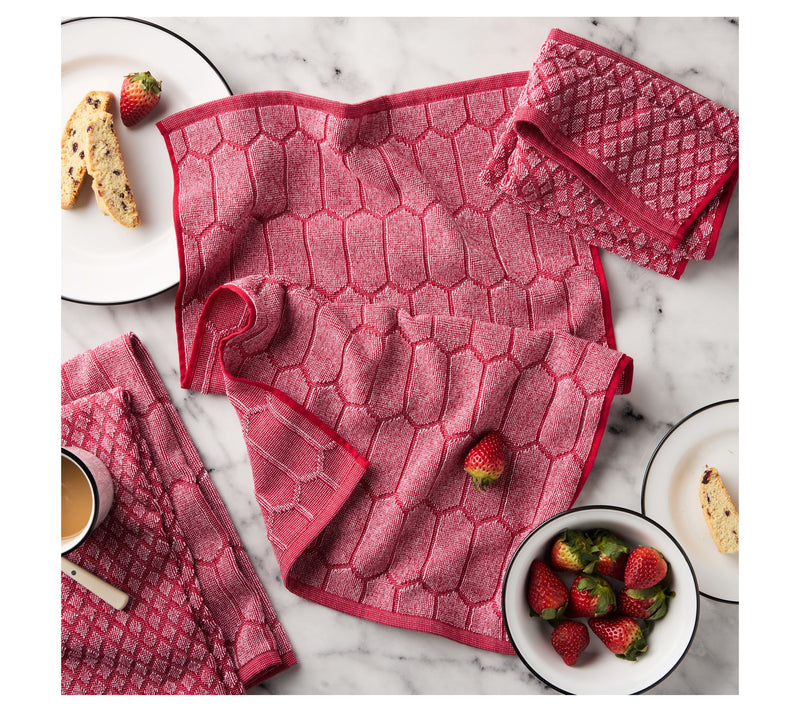 MARTHA STEWART Honeycomb Chambray Kitchen Towel4-Pack Set — View 2