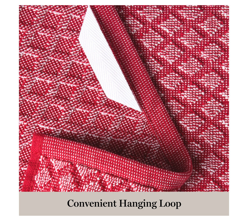 MARTHA STEWART Honeycomb Chambray Kitchen Towel4-Pack Set — View 4