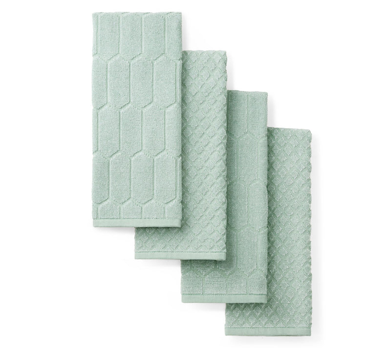MARTHA STEWART Honeycomb Chambray Kitchen Towel4-Pack Set — View 15