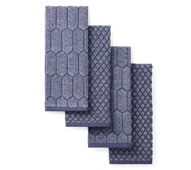 MARTHA STEWART Honeycomb Chambray Kitchen Towel4-Pack Set — View 16