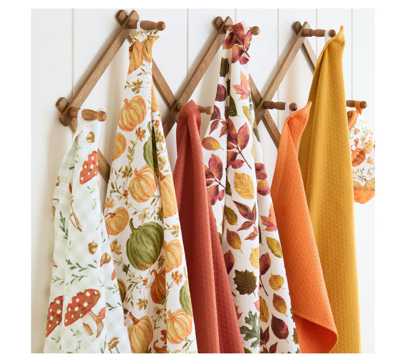 MARTHA STEWART Harvest Falling Leaves Kitchen Towel 3-Pack Set — View 2
