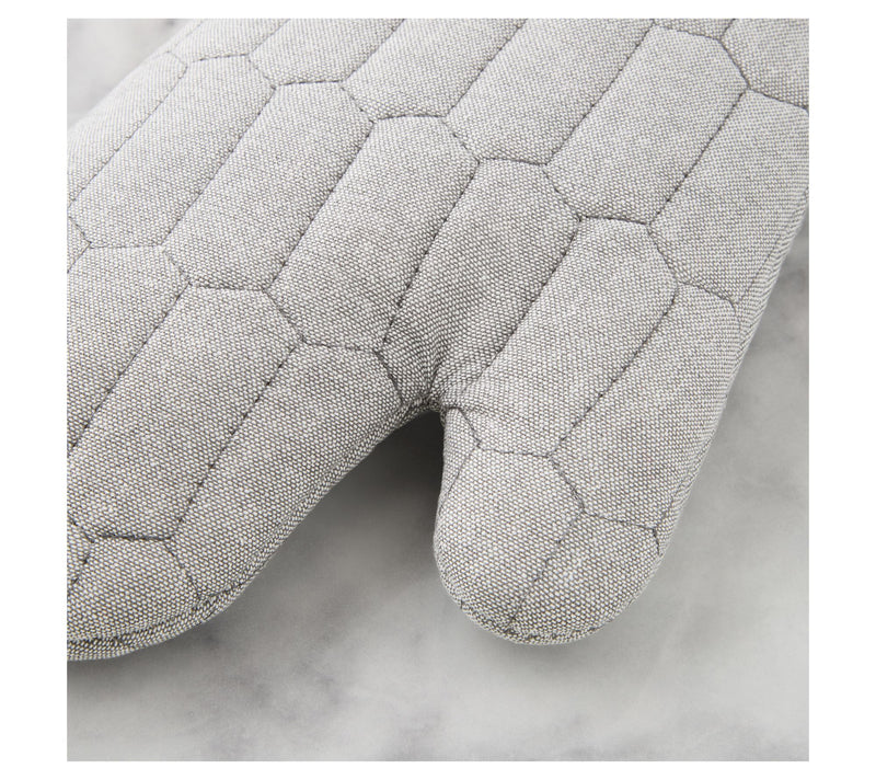 MARTHA STEWART Honeycomb Quilted Chambray OvenMitt 2-Pack Set — View 3