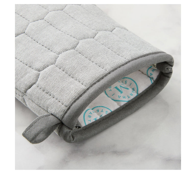 MARTHA STEWART Honeycomb Quilted Chambray OvenMitt 2-Pack Set — View 4