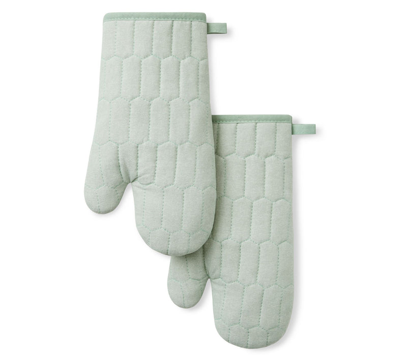 MARTHA STEWART Honeycomb Quilted Chambray OvenMitt 2-Pack Set — View 15