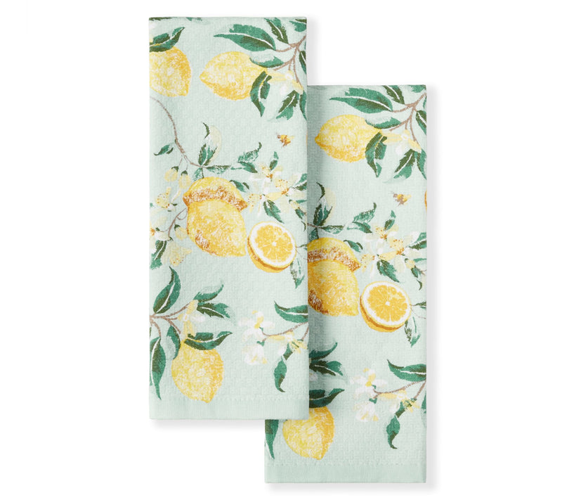 MARTHA STEWART Lemon Whimsy Kitchen Towel 2-Pack Set — Main view
