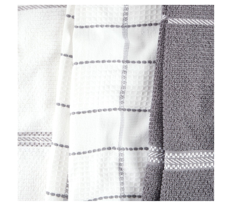 Martha Stewart Modern Waffle Kitchen Towel 6-Pack Set — View 4