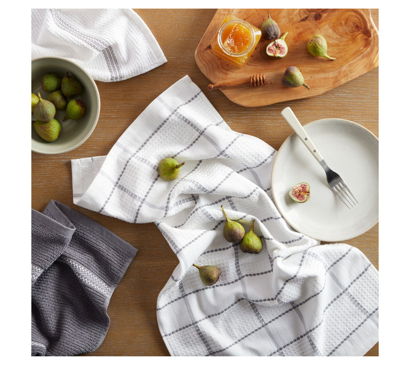 Martha Stewart Modern Waffle Kitchen Towel 6-Pack Set — View 2