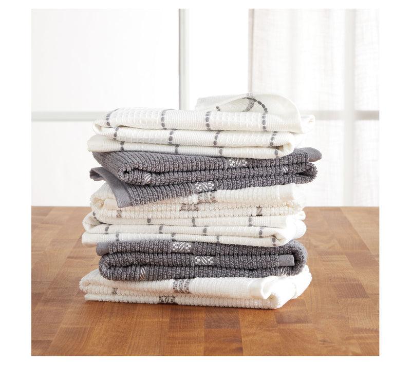 Martha Stewart Modern Waffle Kitchen Towel 6-Pack Set — View 3