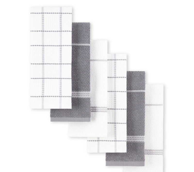 Martha Stewart Modern Waffle Kitchen Towel 6-Pack Set — Main view