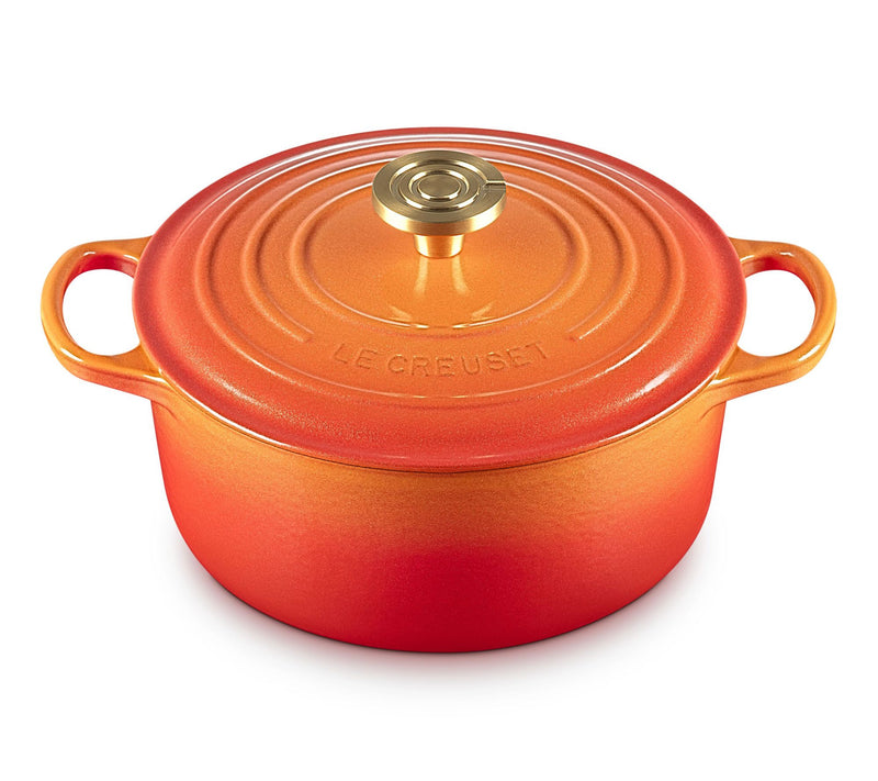 Le Creuset Flamme Doree 4.5 Quart Round Cast Iron Dutch Oven — Main view