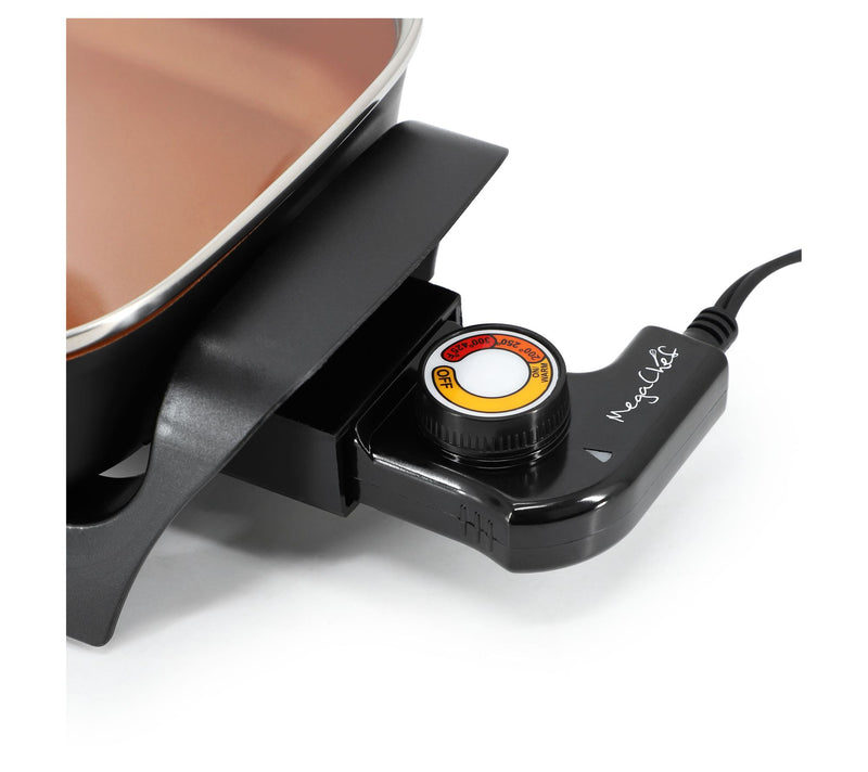 MegaChef 8" Copper Coated Electric Skillet — View 6