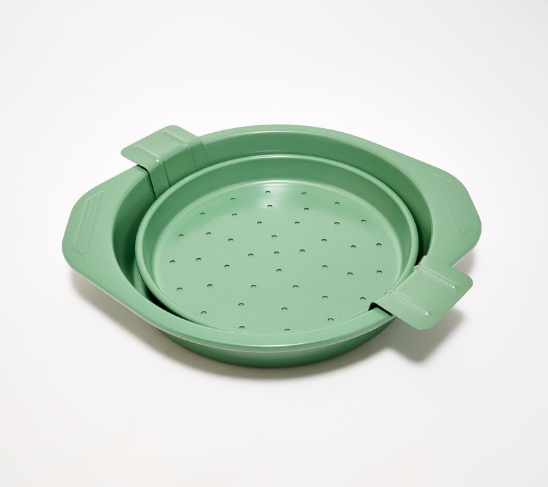 Carla Hall Sweet Heritage Nonstick Pie Dish w/ Lift Out Insert — View 7