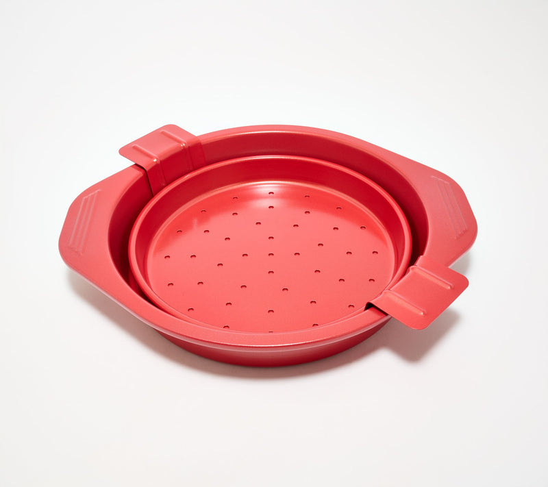 Carla Hall Sweet Heritage Nonstick Pie Dish w/ Lift Out Insert — View 9