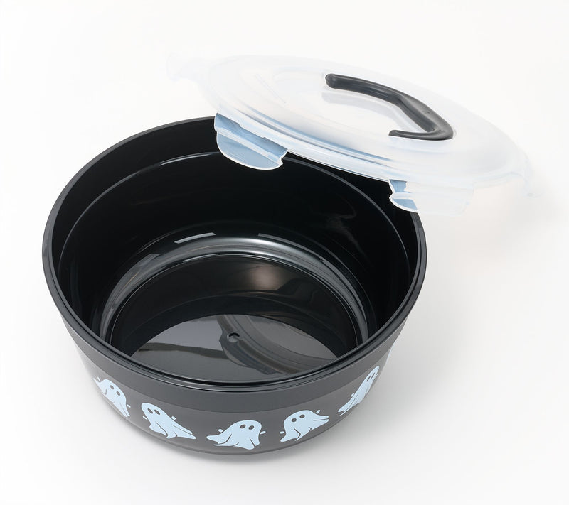 LocknLock Set of 2 Halloween Candy Bowls w/ (2) Handle Lids — View 2