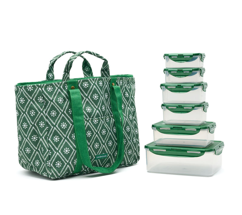 LocknLock 2-Pc Tote Bags w/ 6-Pc Rectangle Set — View 12