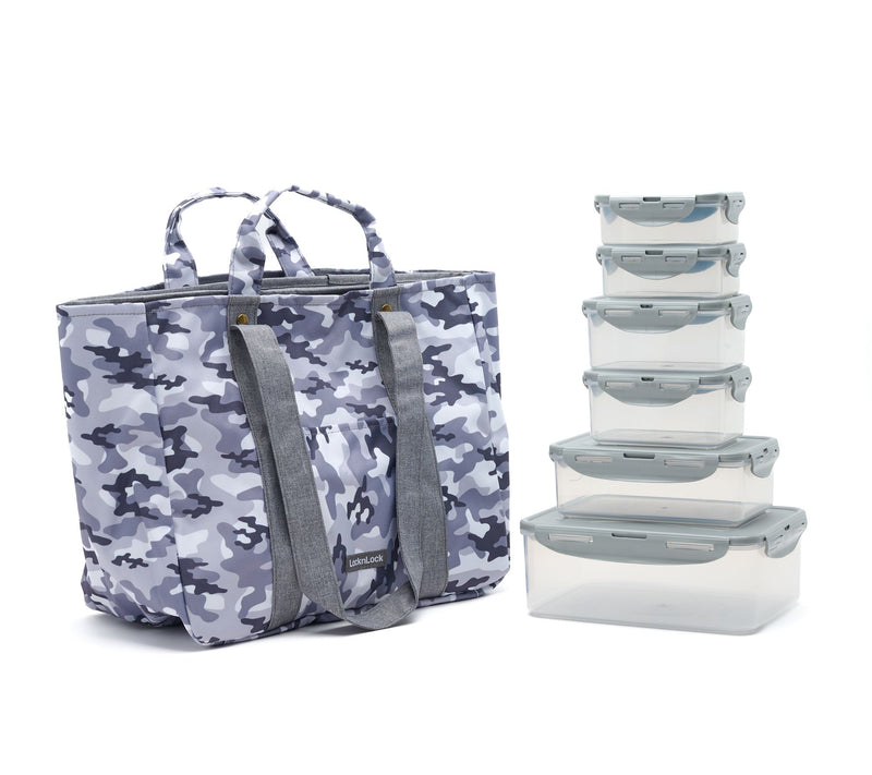 LocknLock 2-Pc Tote Bags w/ 6-Pc Rectangle Set — View 14