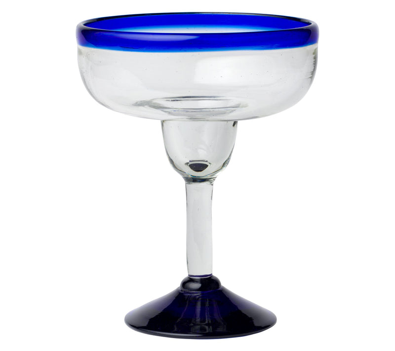 10 Strawberry Street Cobalt Rim Mexican Glass,Margarita — Main view
