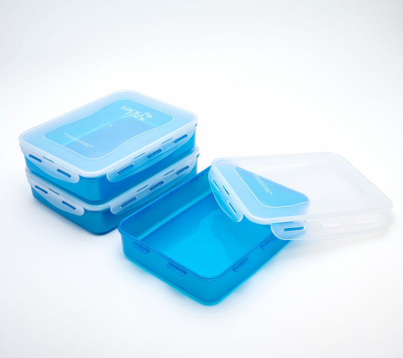 LocknLock Set of 3 Colored Body Rectangle Containers — Main view