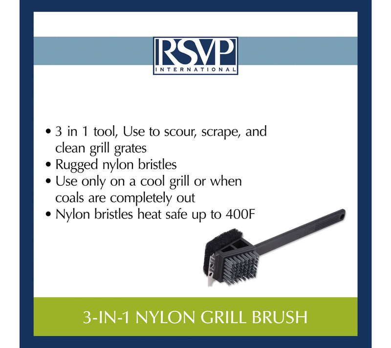 RSVP 3-in-1 Nylon Grill Brush — View 5